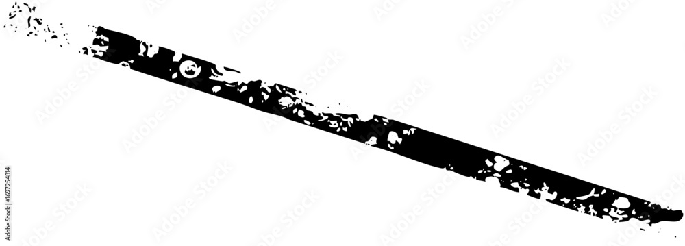 Poster vector dynamic brushstroke features scattered speckles.