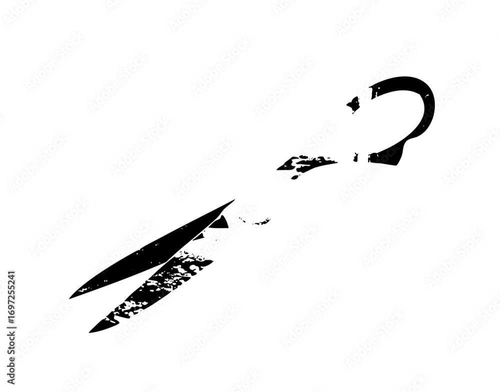 Poster vector abstract bird head with dynamic lines