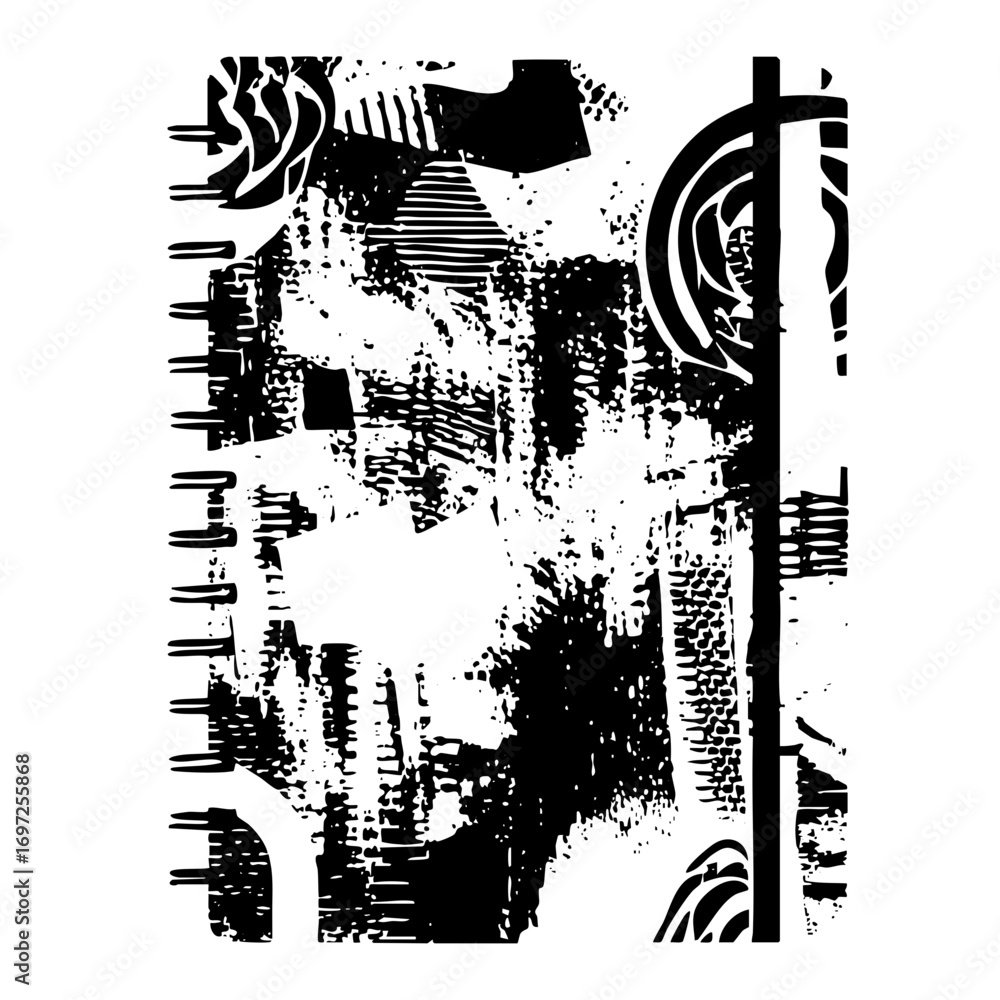 Aufkleber vector abstract vector composition featuring geometric shapes and textured elements.