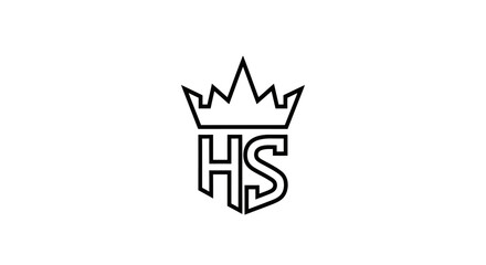 Elegant logo design featuring the letters HS topped with a stylized crown emblem