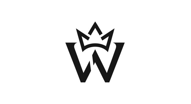 Monogram crown letter logo design template, showcasing elegance and sophistication emblem