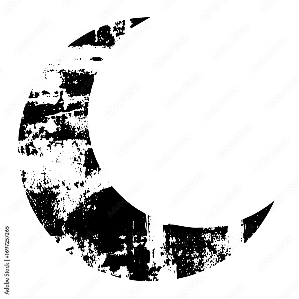 Poster vector distressed circular segment with textured edges.