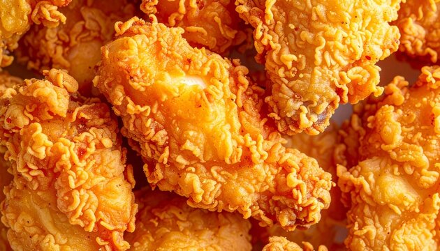 Fried chicken crispy skin texture, golden crunchy detail, photorealistic closeup
