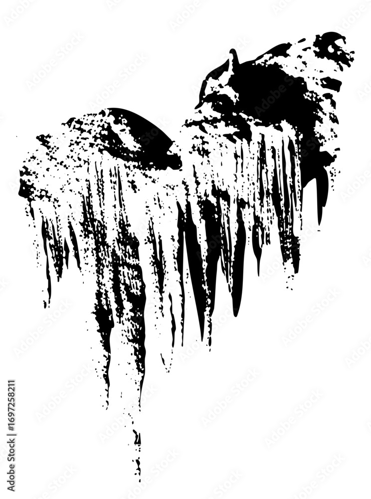 Poster vector abstract dripping shapes create a dynamic flowing .