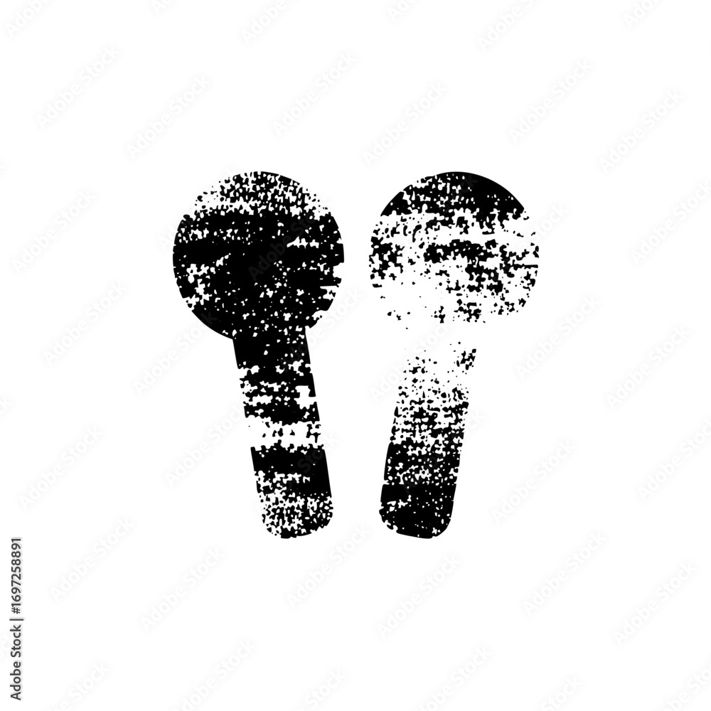 Poster vector abstract footprint representing steps or tracking