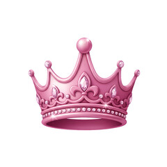 Sparkling pink crown adorned with jewels royal symbol of luxury and elegance