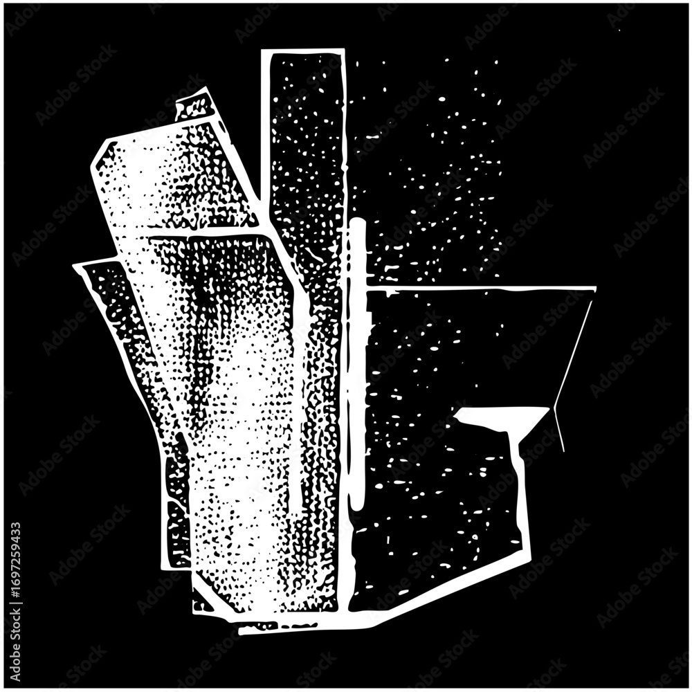 Poster vector abstract architectural features geometric building shapes.