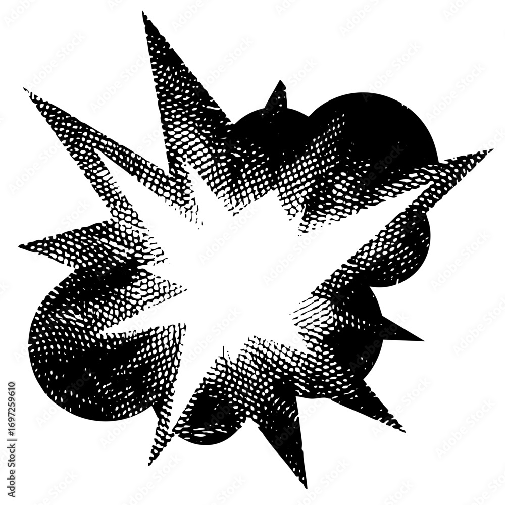 Aufkleber vector abstract explosion of fragmented shapes and dynamic forms.