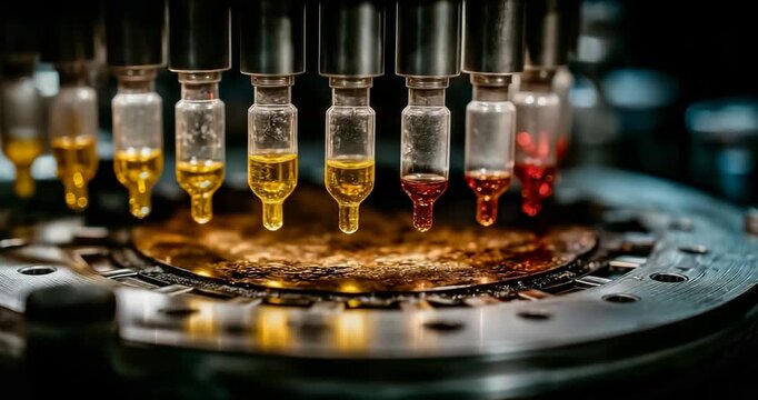 Samples being loaded into an autosampler carousel