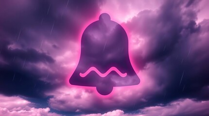 Neon Bell Stormy Sky.