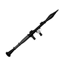 A retro halftone of weapon with transparent background