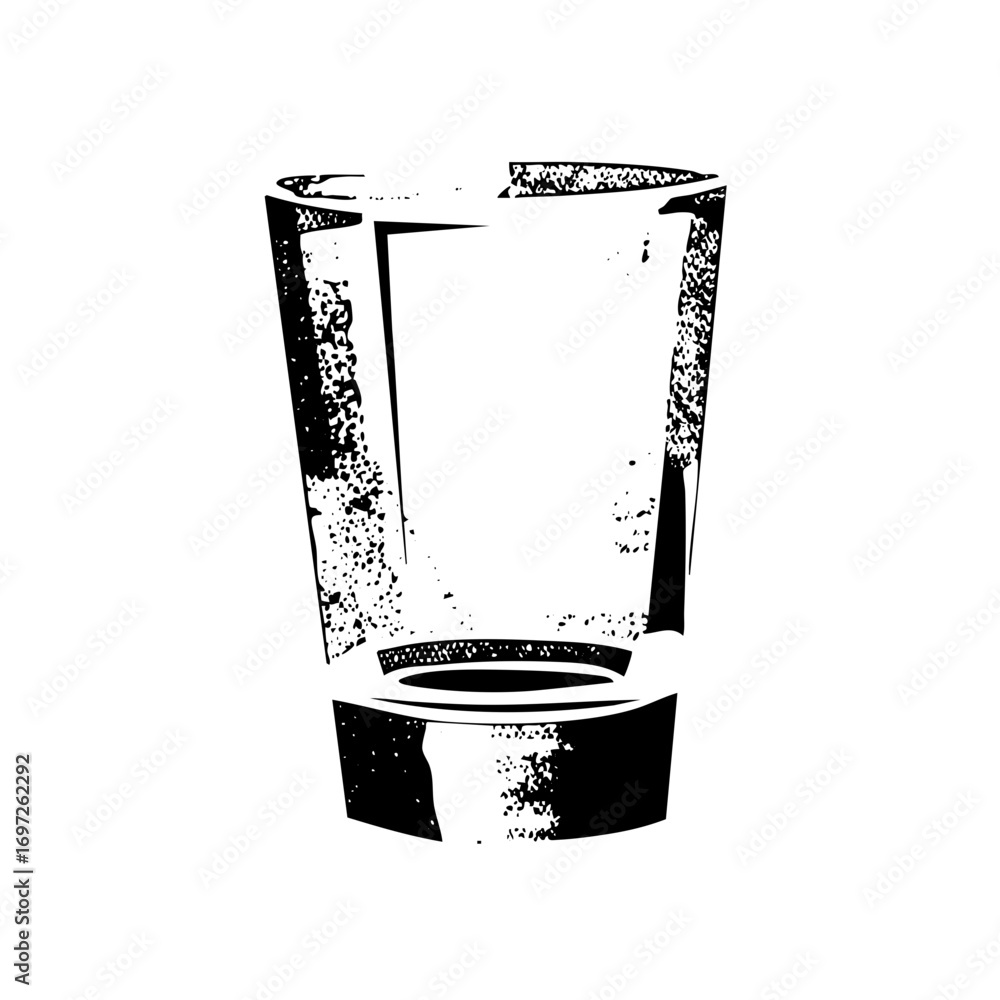 Poster vector abstract glass and base with textured edges.