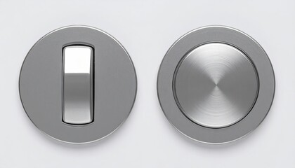 Rounded Neutral Gray Toggle Slider Buttons