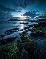 Obraz premium Coastal twilight scene