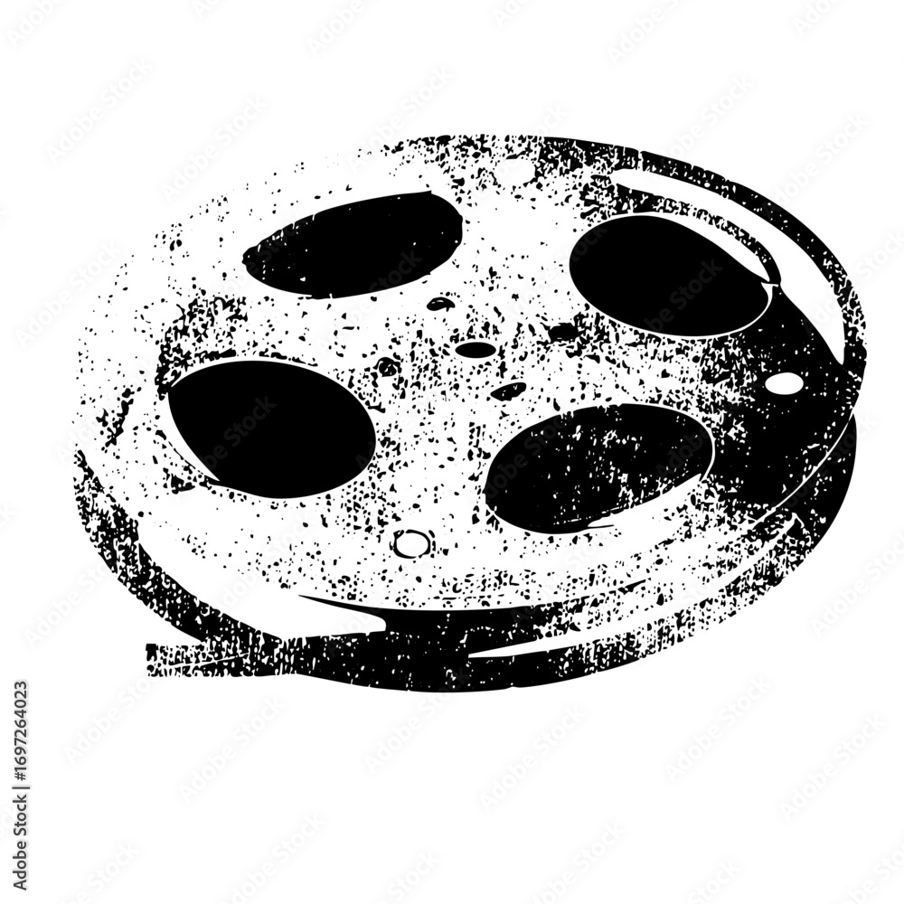 Aufkleber vector abstract black and white circular with multiple holes.
