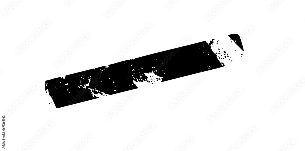Aufkleber vector abstract black brushstroke with textured edges creates a dynamic .