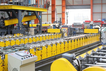 modern metal sheet industrial factory with potential machine.