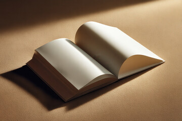 photorealistic ultraminimalism scene featuring solitary book resting on pristine background reflecting soft