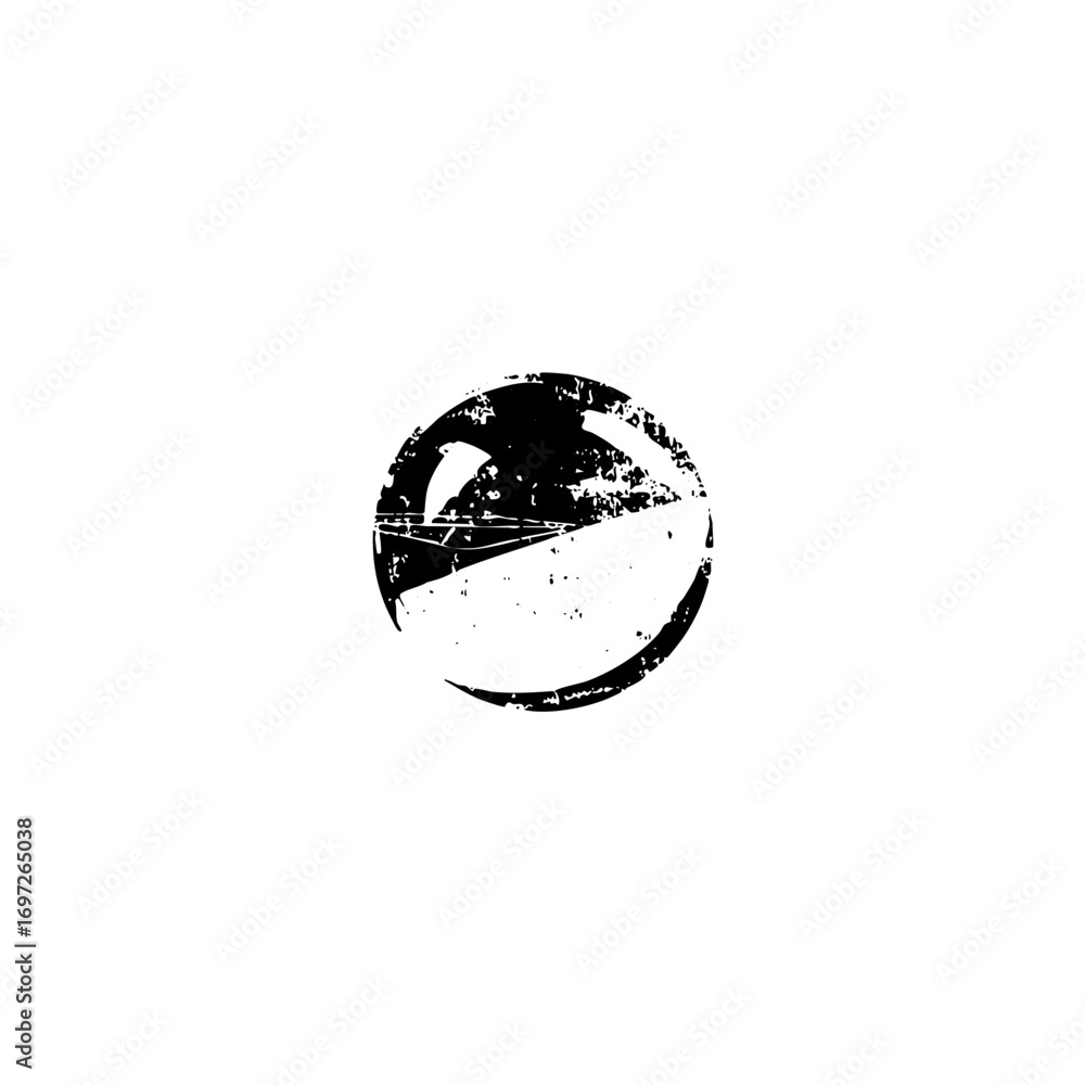 Poster vector abstract circular featuring a dynamic arrow element.
