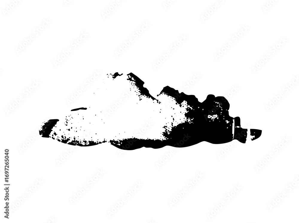 Poster vector abstract sneaker with a distressed texture.