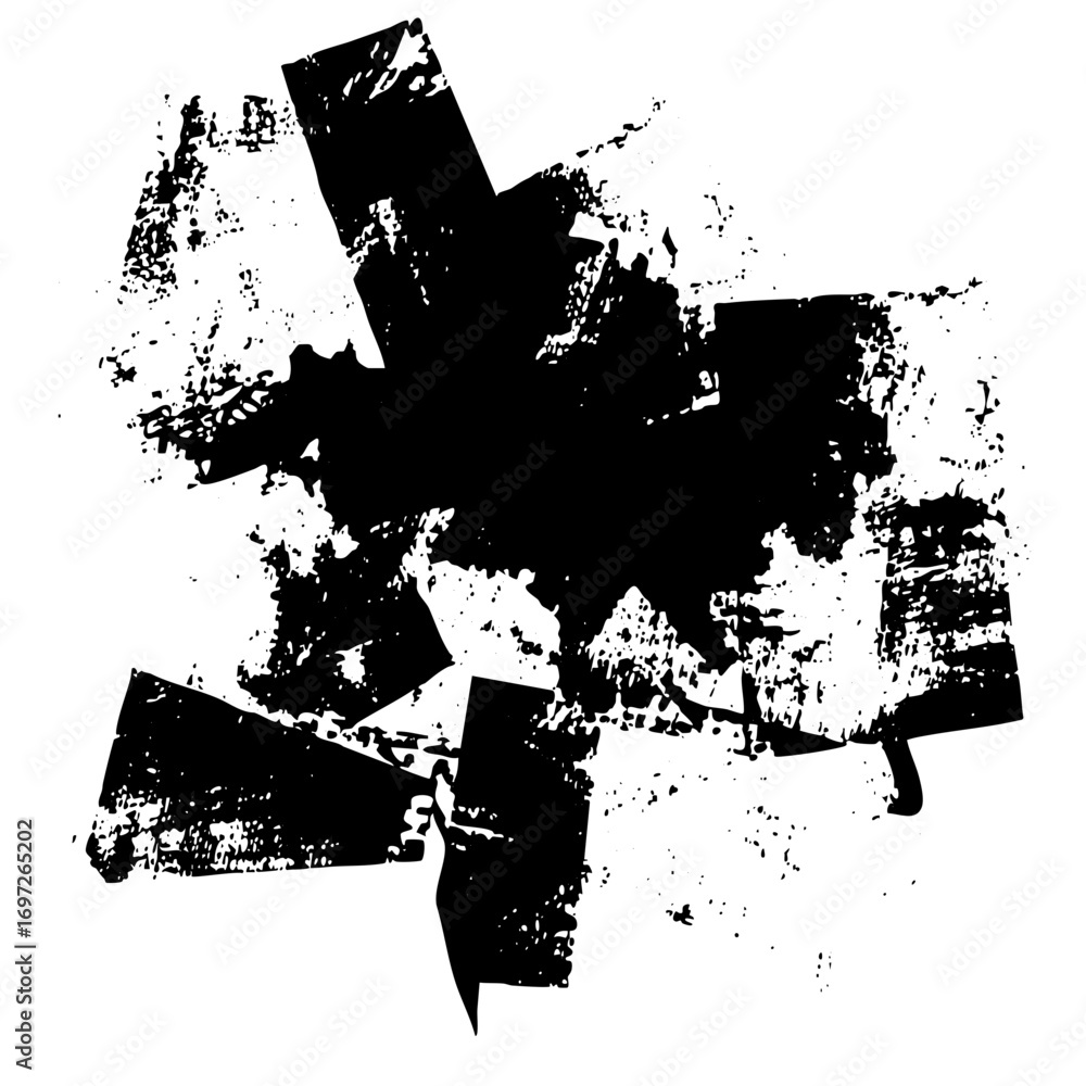 Aufkleber vector abstract black element with dynamic shapes