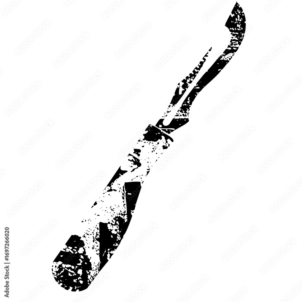 Poster vector abstract distressed claw with a jagged edge.