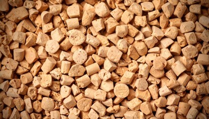 Warm Tan Cork Granules Texture Background