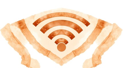 Watercolor Wifi Signal Icon.