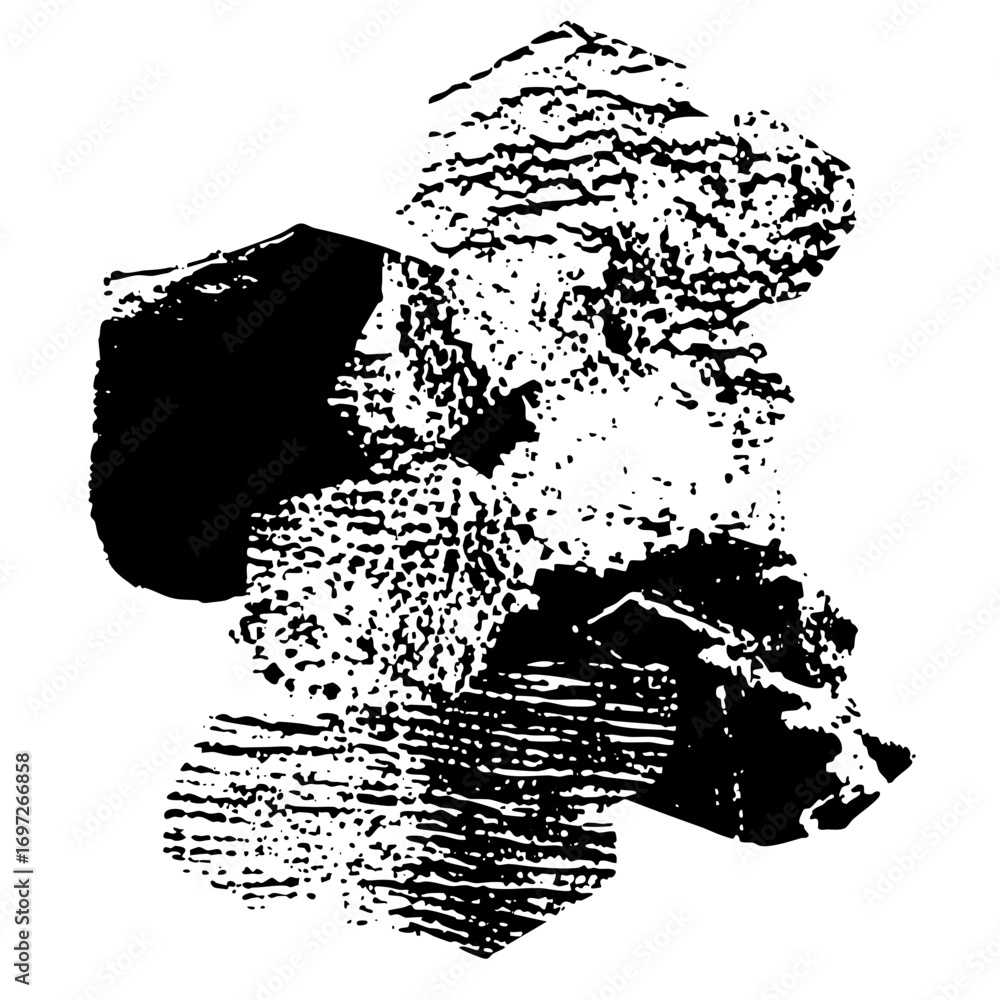 Poster vector abstract black and white shapes create a dynamic composition.