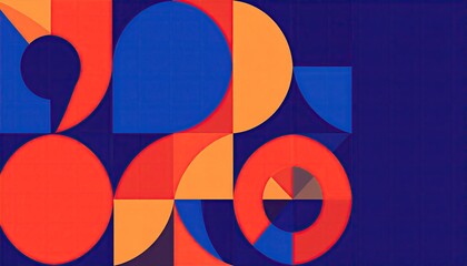 Abstract Geometric Color Block Design