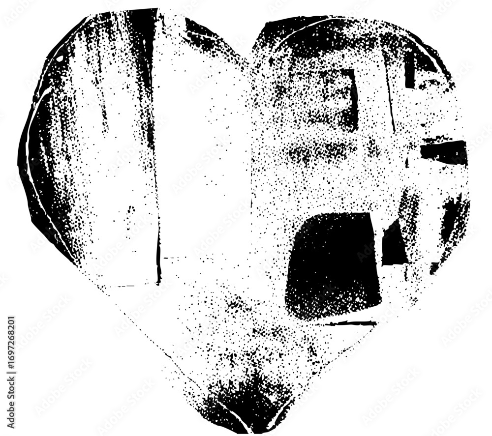 Aufkleber vector abstract canine portrait formed within a heart shape.