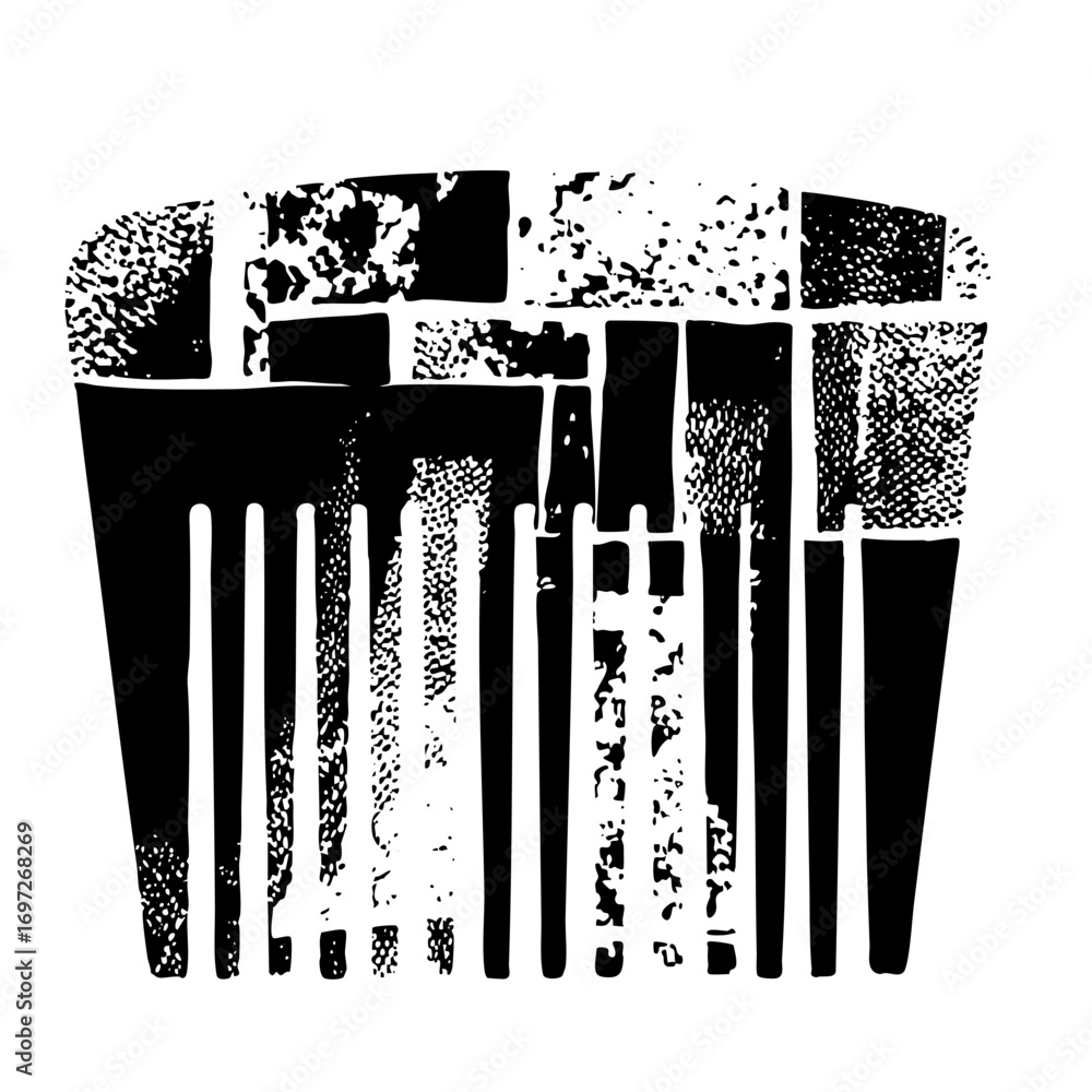 Poster vector abstract geometric with vertical stripes and rectangular blocks.
