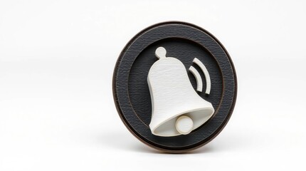 White Bell Notification Icon.