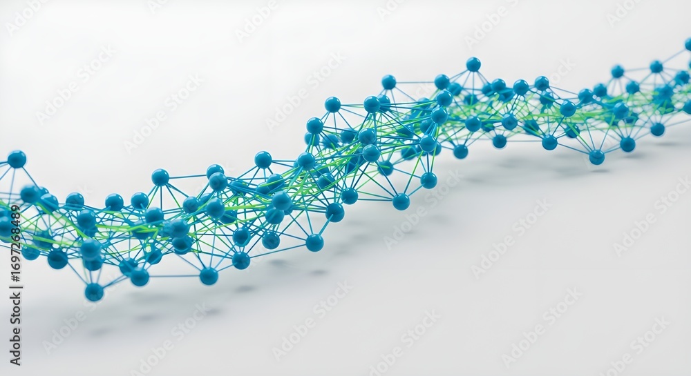 Aufkleber abstract network molecule structure on white background