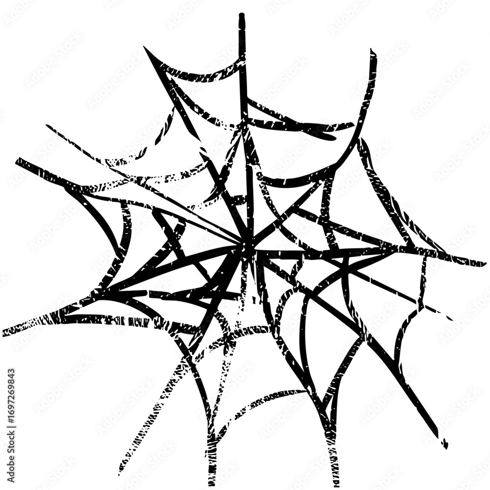 Poster vector intricate web-like features abstract lines and curves.