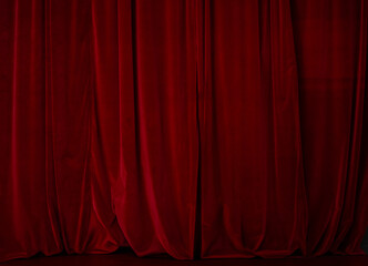red velvet curtains for the background