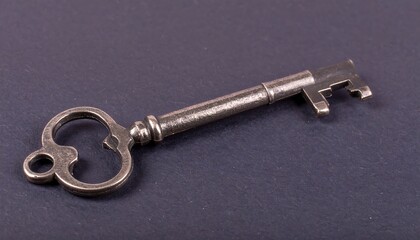 Antique key on dark surface