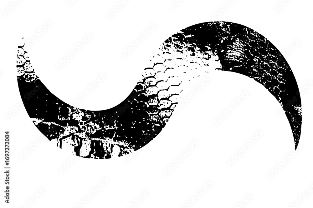 Poster vector abstract black swirl vector with distressed texture.
