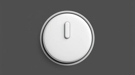 White Round Light Switch.
