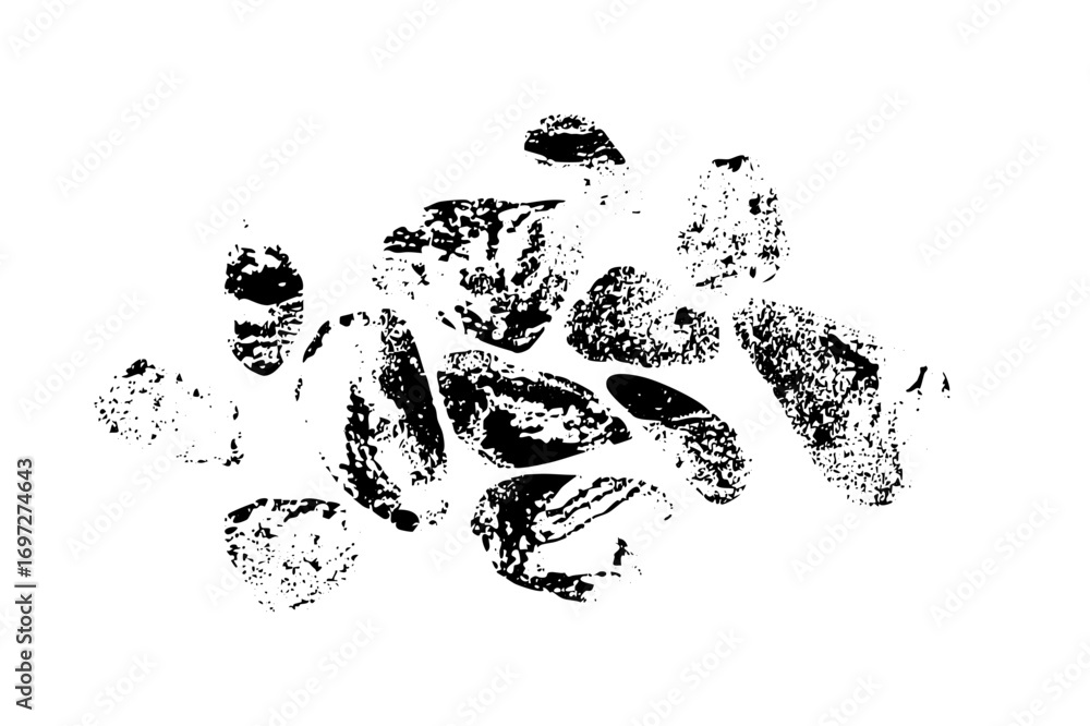Poster vector abstract fragmented figure with dynamic shapes.