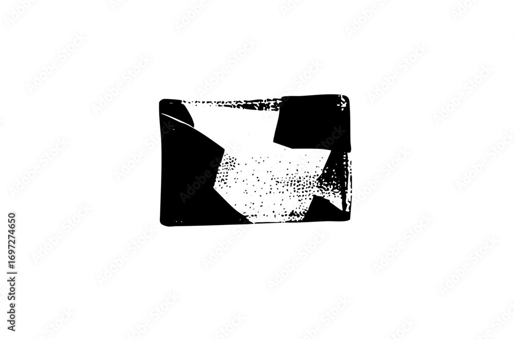 Aufkleber vector abstract geometric star shape within a square frame.