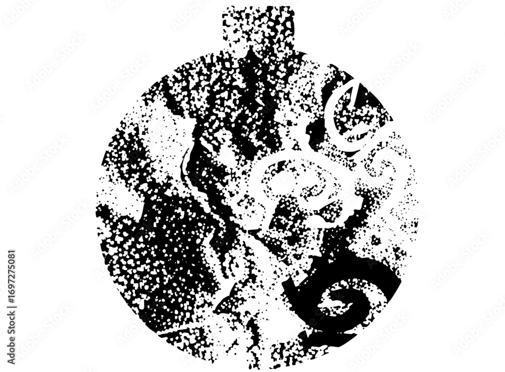 Poster vector abstract grenade with distressed texture.