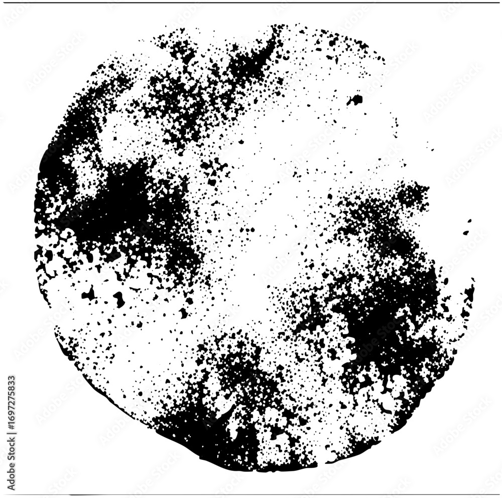 Poster vector abstract sphere with textured surface.