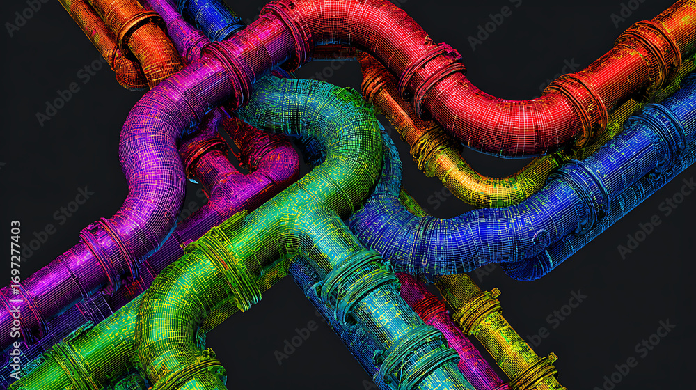 Poster applying machine learning to optimize duct and pipe routing paths