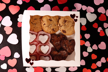 Cookies in decorated gift box