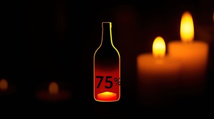 Wine Bottle 75 Empty Candles.