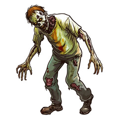 Fototapeta premium zombie, costume, halloween, vector, festival, transparent background, icon, horror, monster, evil, isolated, scary, dark, fear, dead, death, tattoo