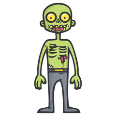 Obraz premium zombie, costume, halloween, vector, festival, transparent background, icon, horror, monster, evil, isolated, scary, dark, fear, dead, death, tattoo