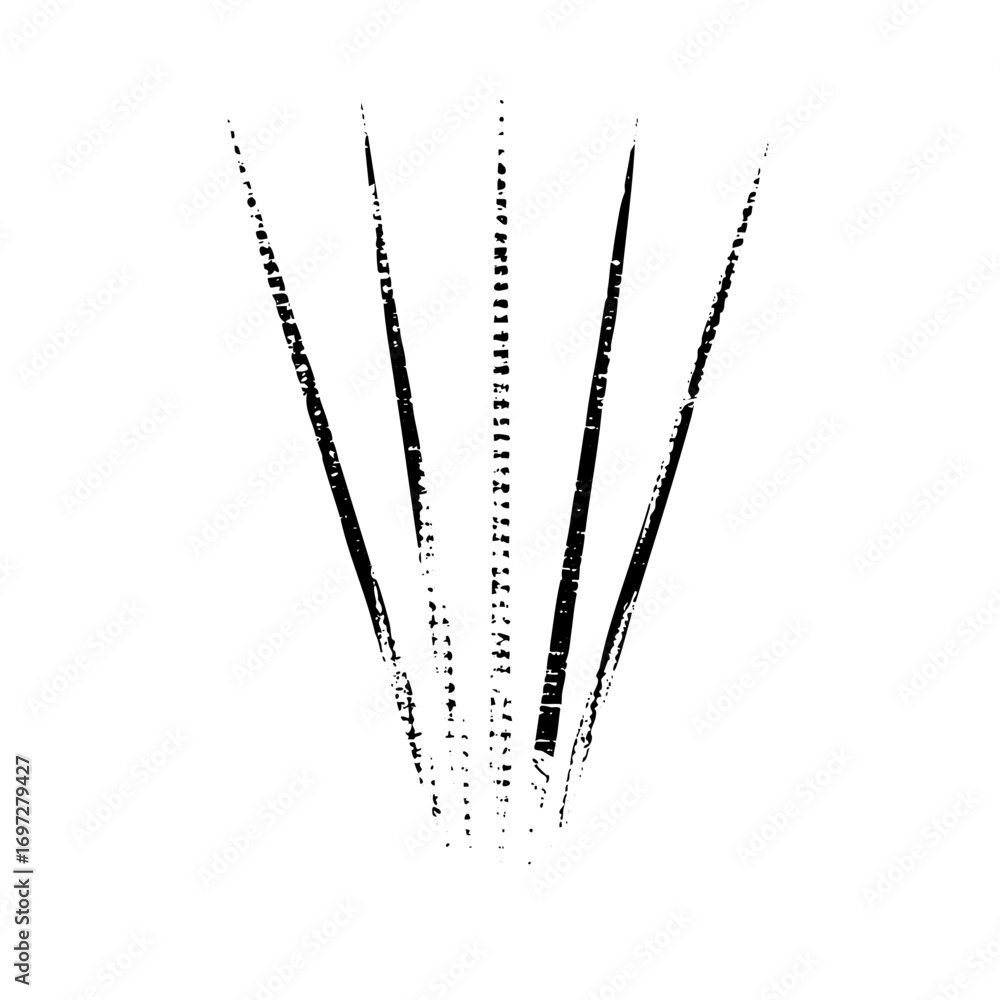 Poster vector abstract claw marks with distressed texture.