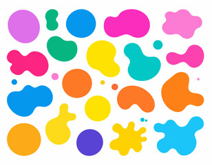 Colorful Organic Shapes And Blobs Background.
